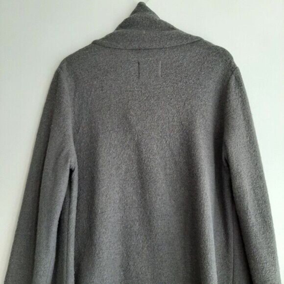TOBIAS Wool Blend Modern Wrap Cardigan / Light Coat Gray Sz L - Picture 11 of 15